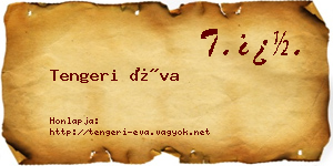 Tengeri Éva névjegykártya