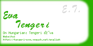 eva tengeri business card